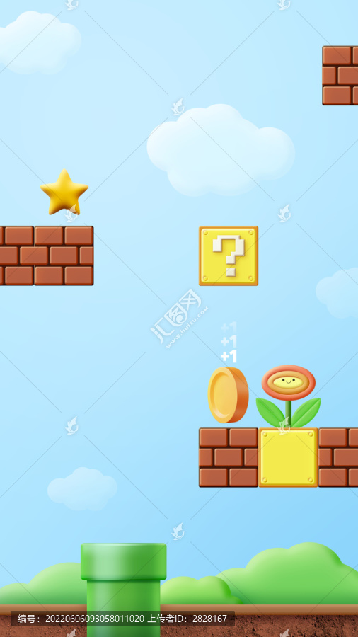 游戲卡通可愛場景