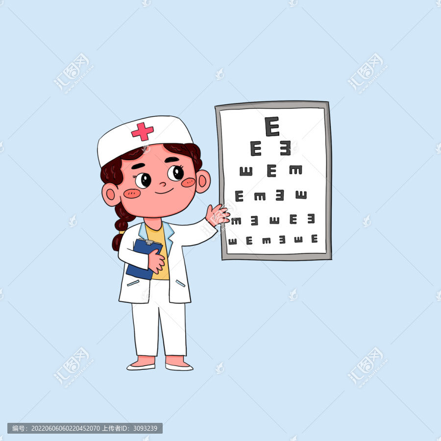 卡通眼科女醫(yī)生