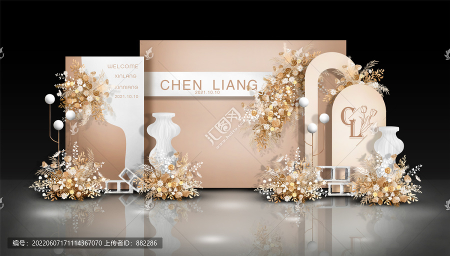莫蘭迪香檳色婚禮設(shè)計