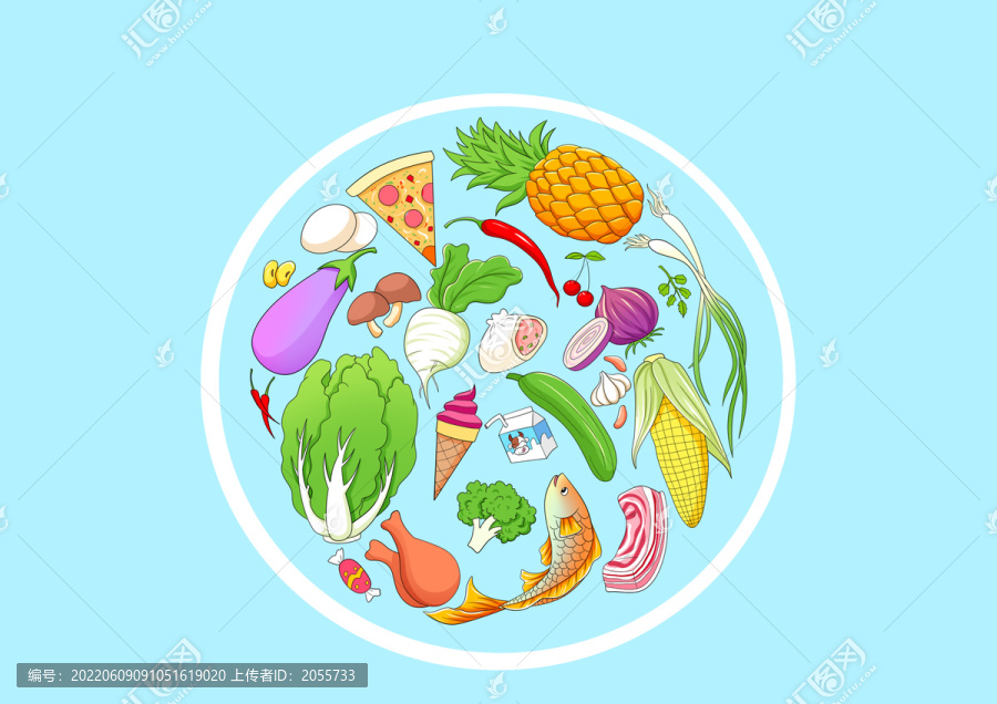 食物蔬菜插畫