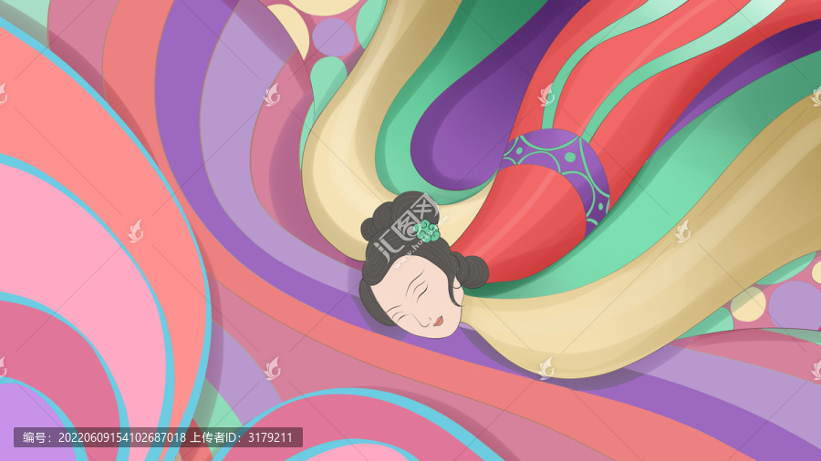 仙女下凡創(chuàng)意插畫