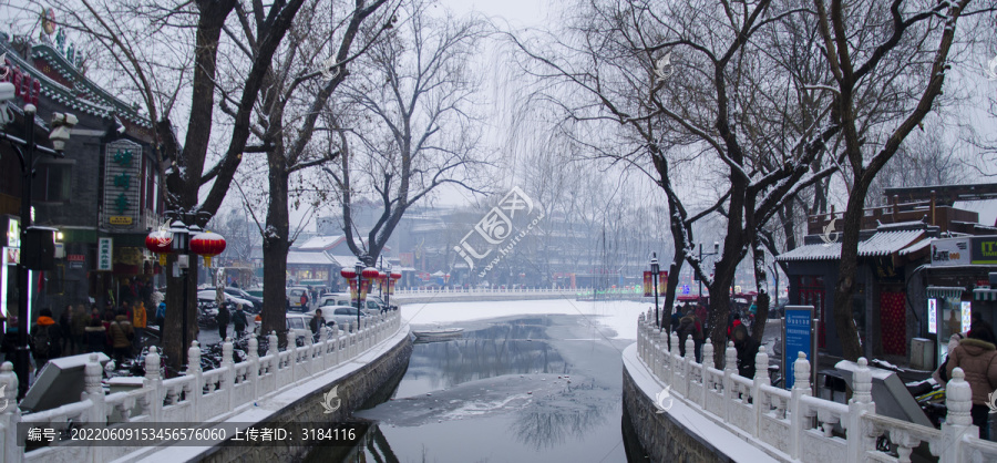 北京后海雪景