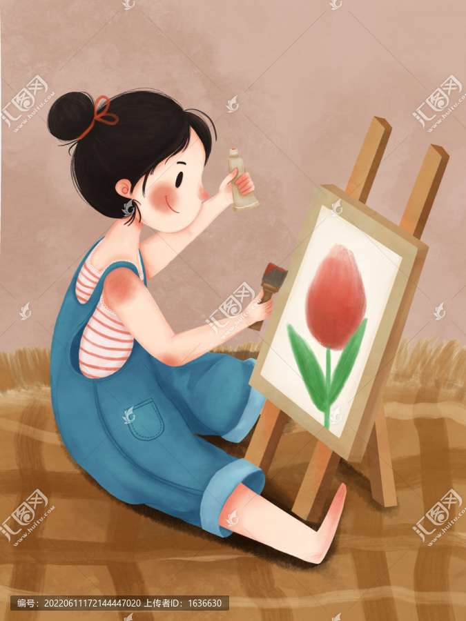 畫(huà)畫(huà)的學(xué)生