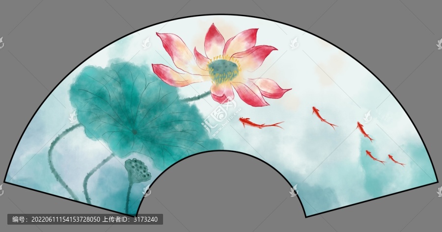 折扇古風插畫