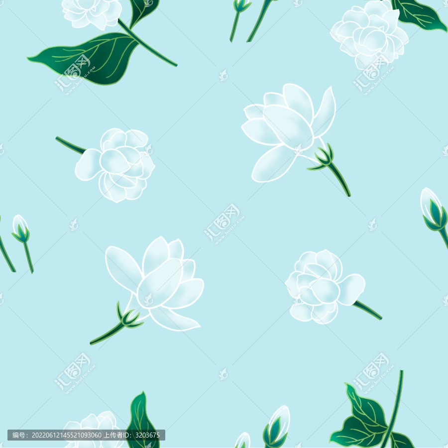 茉莉花漸變絲巾圖案桌布窗簾