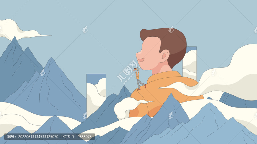 父親節(jié)插畫父愛(ài)如山