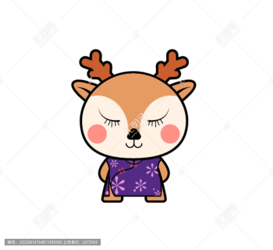 穿旗袍的小鹿