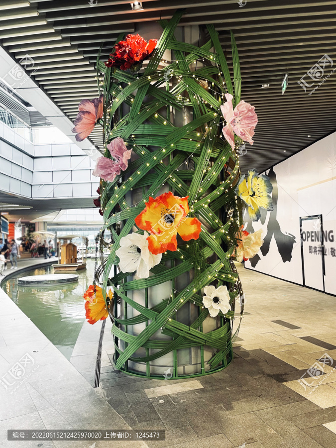 花朵装饰柱