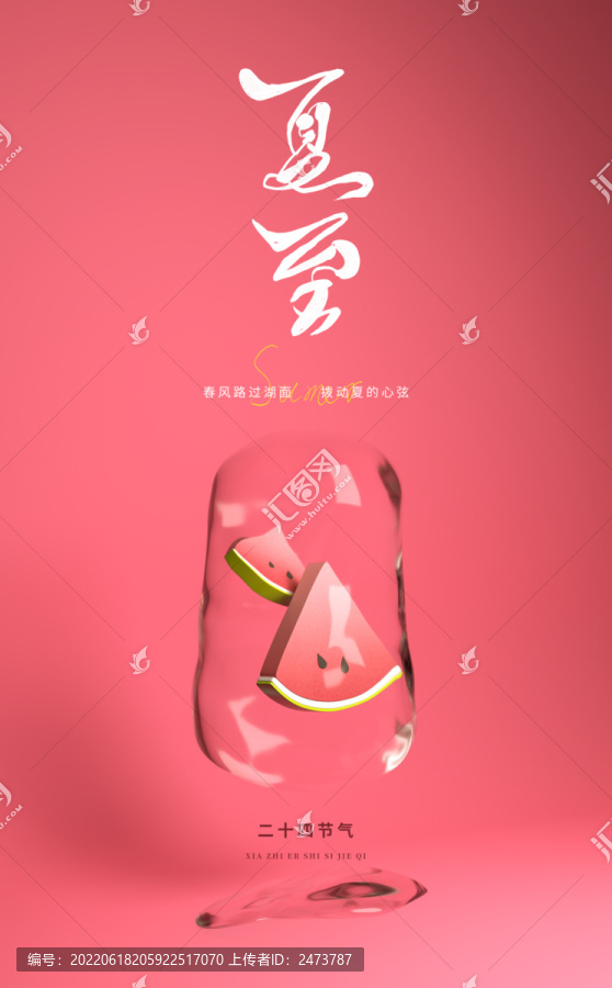 中國二十四節(jié)氣夏至海報(bào)