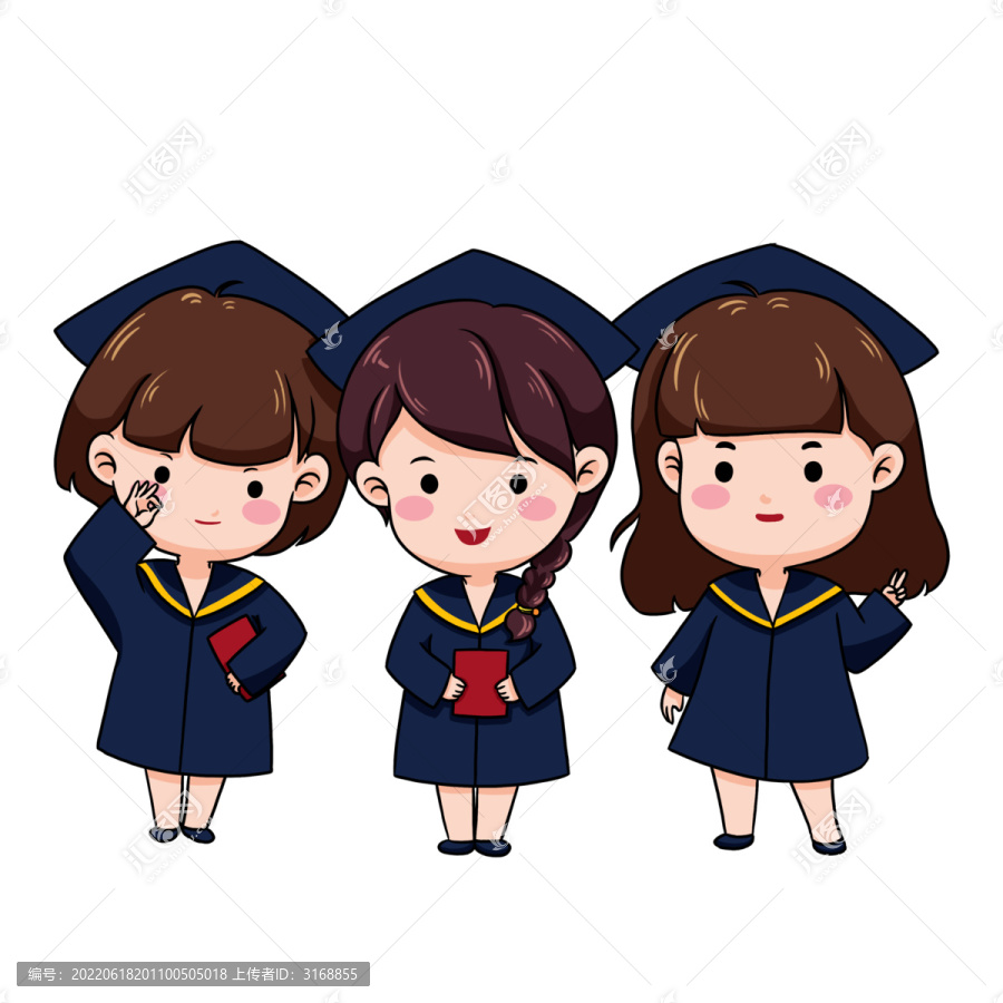 免摳元素博士服的小女孩