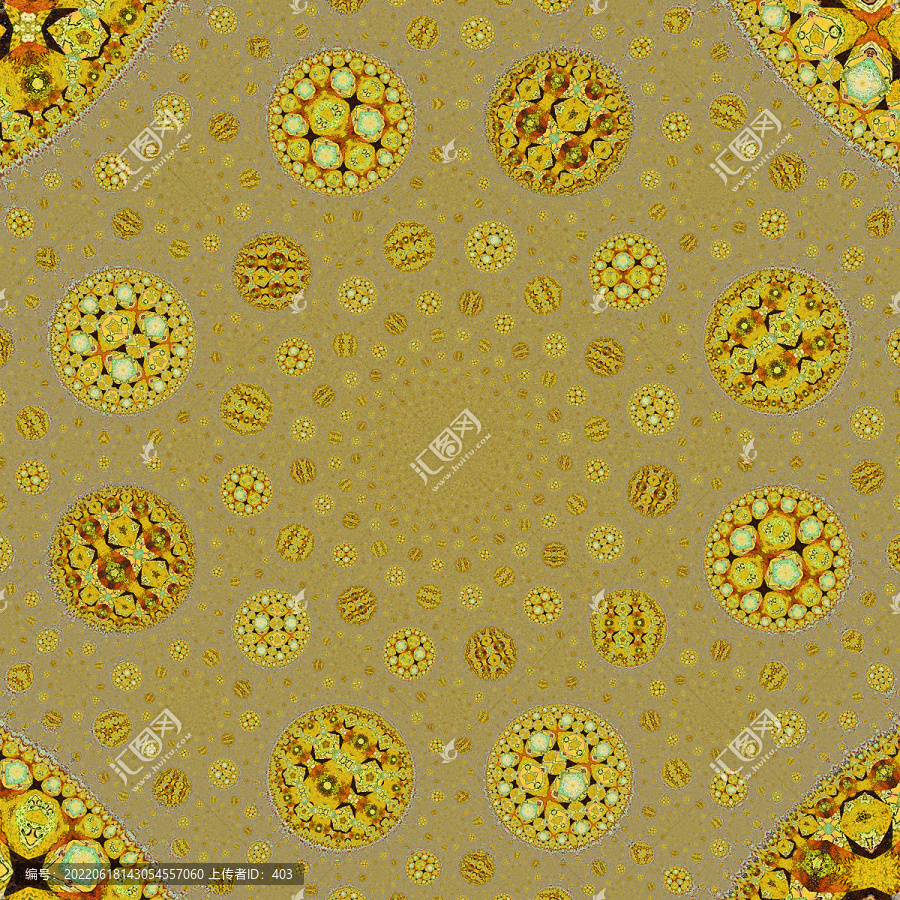 金色圆形图案花纹地毯