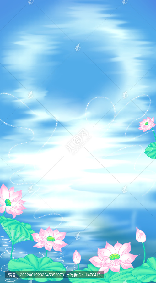 碧水藍(lán)天荷花池背景