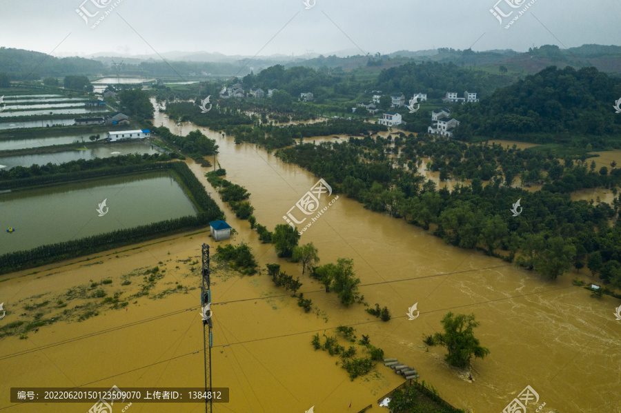 暴雨洪水航拍