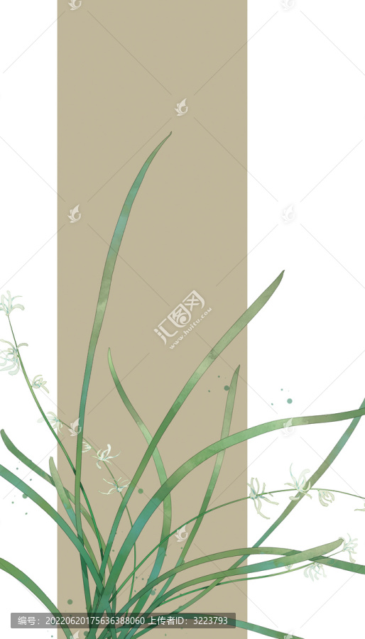 蘭花蘭草古風(fēng)插畫