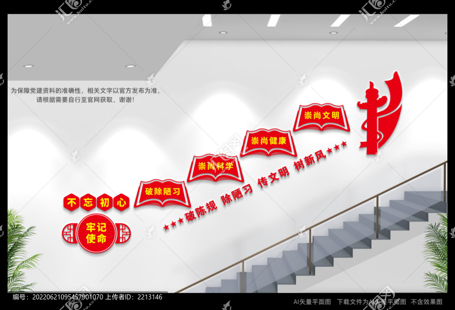 移風(fēng)易俗樓梯間展板