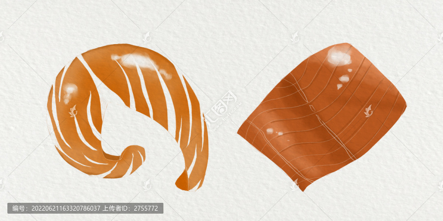 手繪三文魚