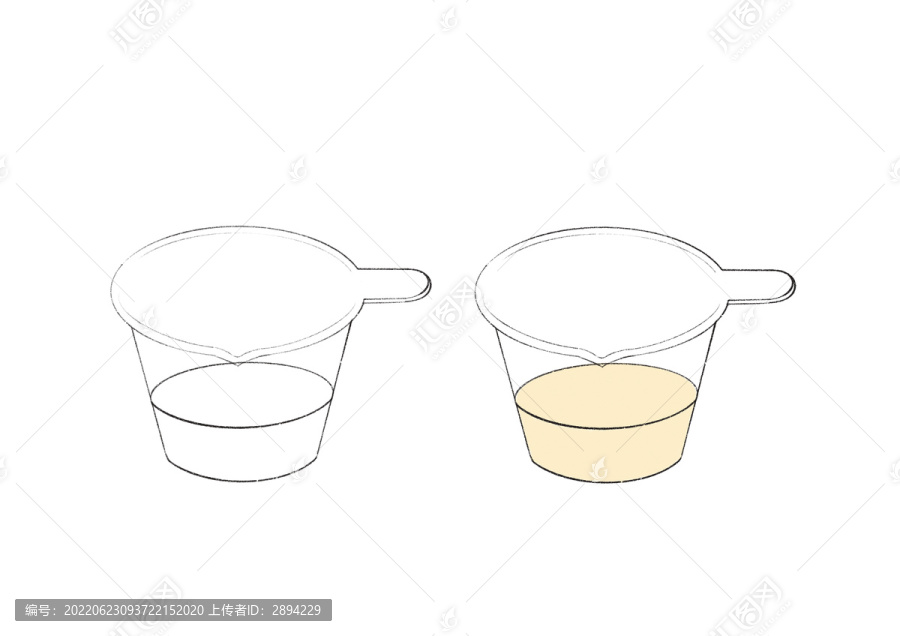 尿杯尿檢樣品手繪