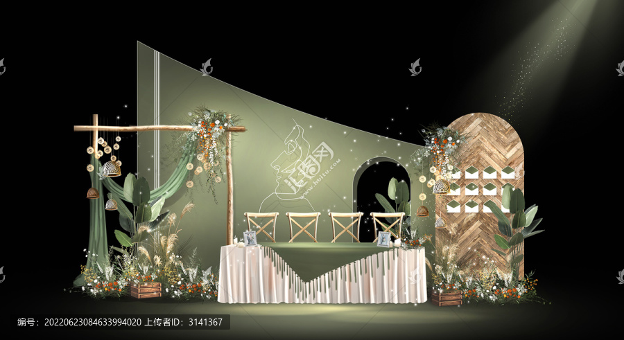 夢(mèng)幻森系婚禮簽到區(qū)
