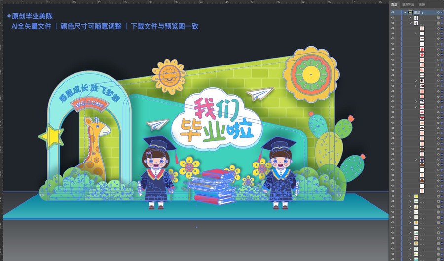 幼兒園畢業美陳布置