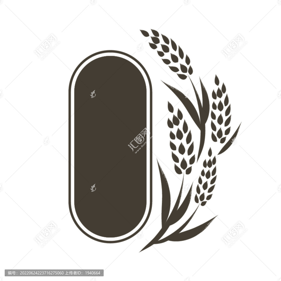 稻谷插畫設(shè)計邊框