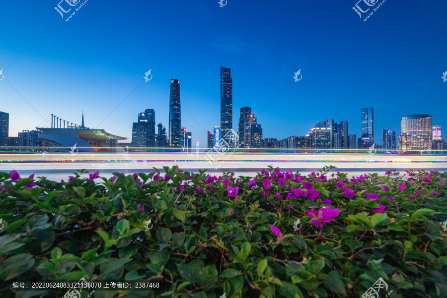 广州天河高楼大厦夜景