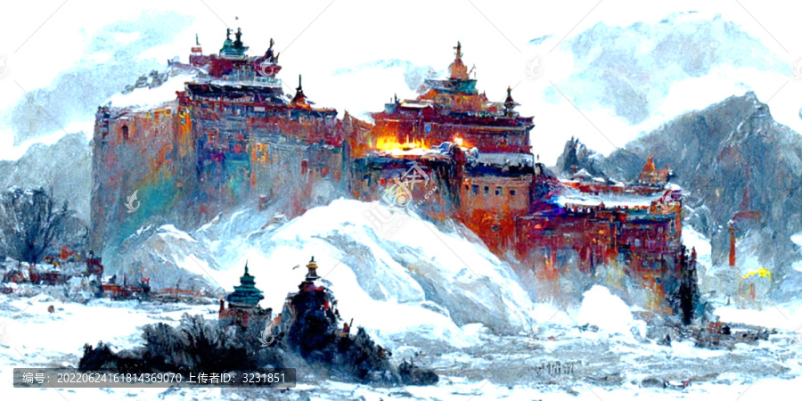 城堡與雪山