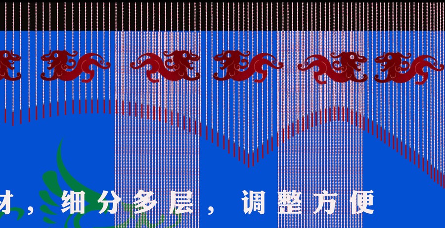 珠簾組合素材