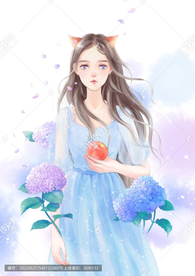 拿蘋果的女孩