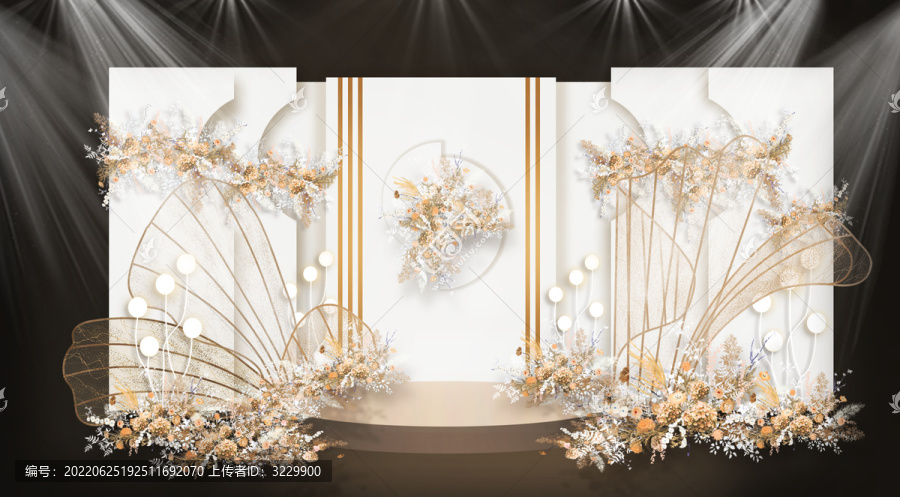 香檳白簡(jiǎn)約蝴蝶浪漫婚禮