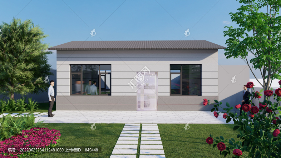 一層彩鋼瓦房子建筑