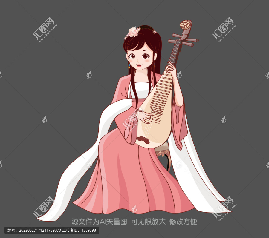 古風(fēng)美女彈琵琶