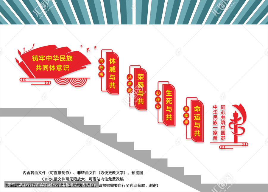 民族團(tuán)結(jié)樓梯文化墻