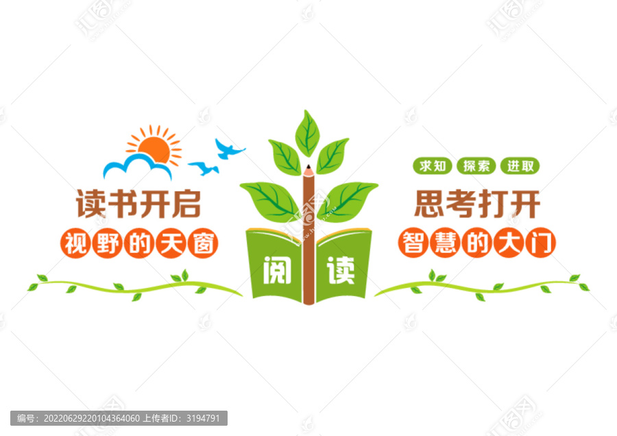 讀書學習文化墻