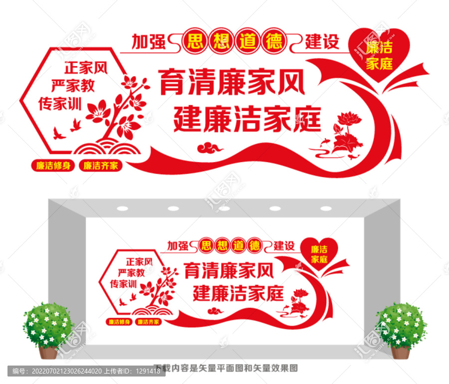 廉潔家庭形象墻