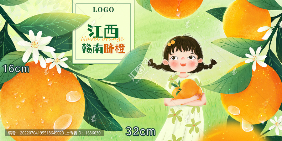 橙子插畫(huà)包裝