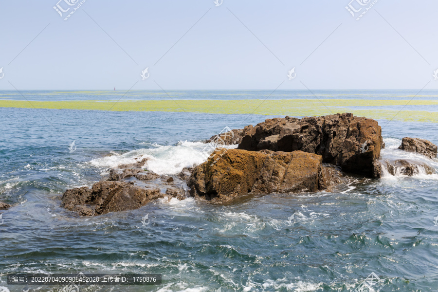 夏季礁石大海风光