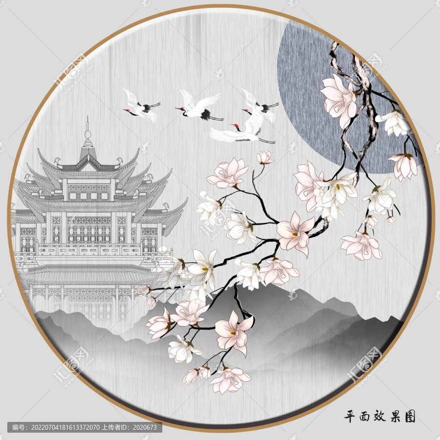 玉蘭花閣樓花鳥