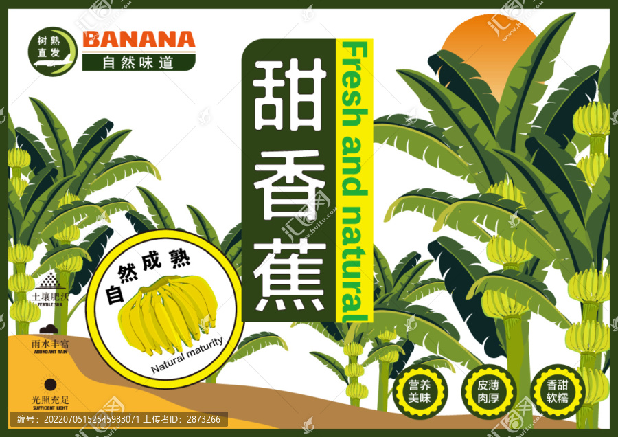香蕉包裝插畫設(shè)計