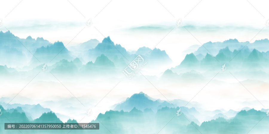 水墨山