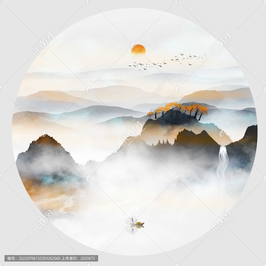 中式意境山水畫