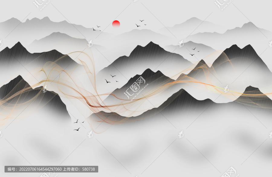 簡約淡雅山背景