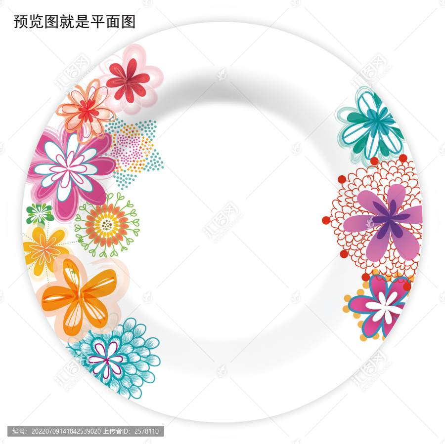 矢量花面