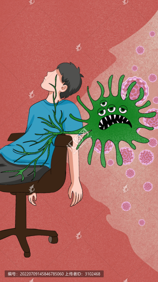 病毒感染插畫