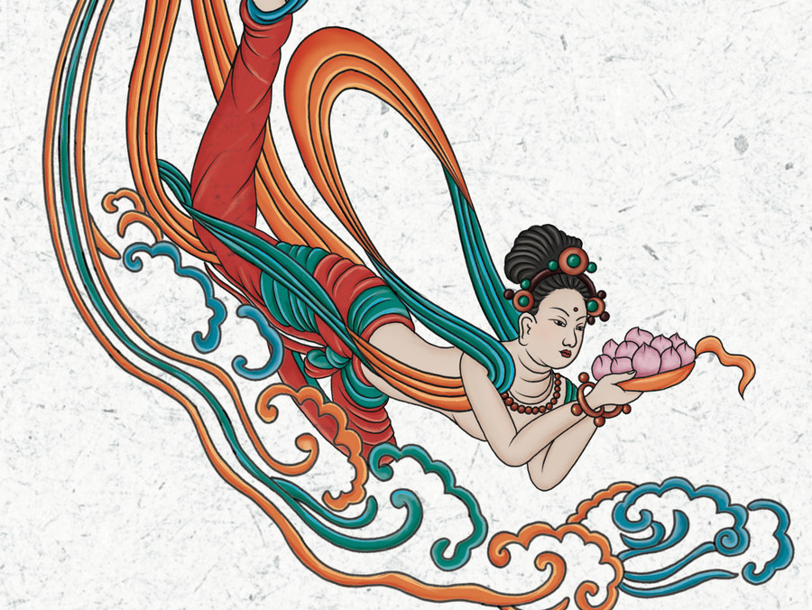 飛天仙女敦煌中國美人