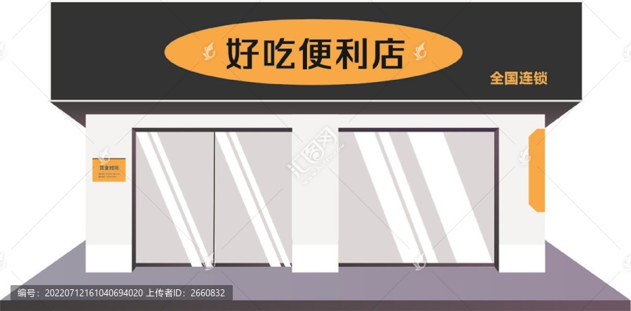 好吃便利店門頭招牌