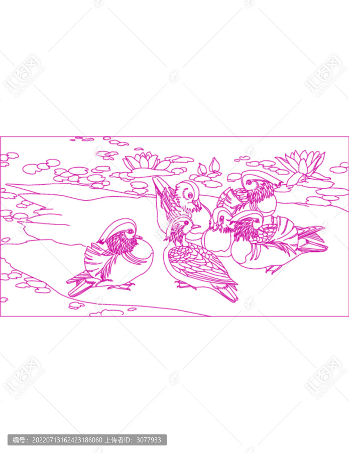 鴛鴦水鳥圖