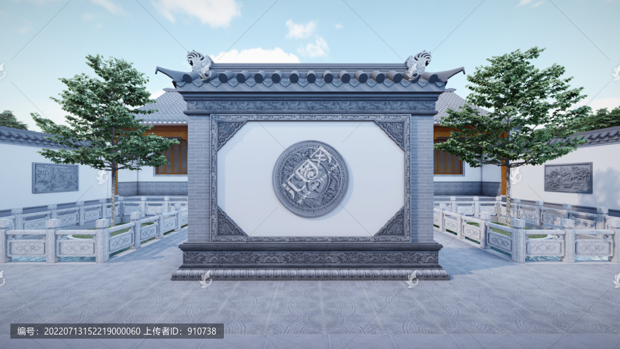 蘇式園林庭院照壁