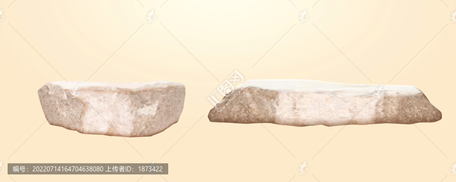 三維沙石展臺素材
