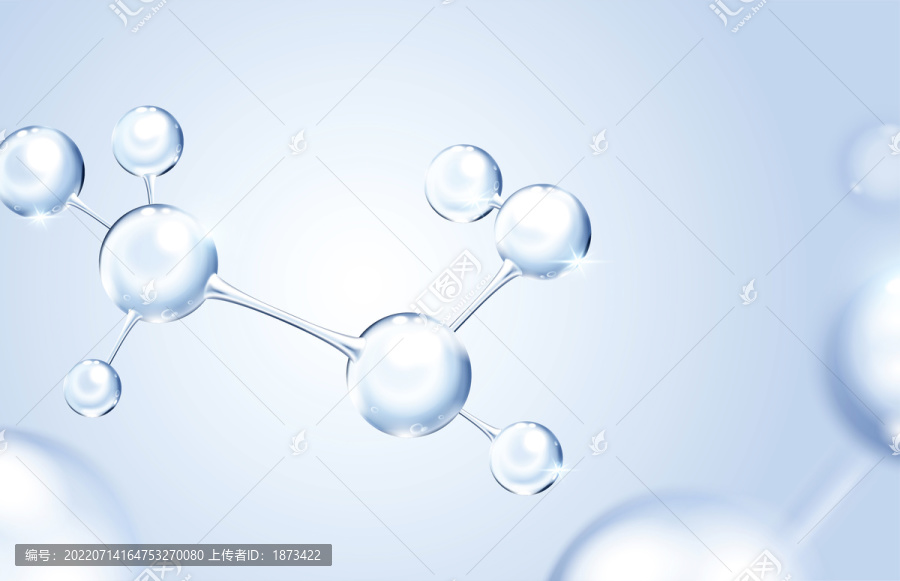 透明光泽分子元素背景图