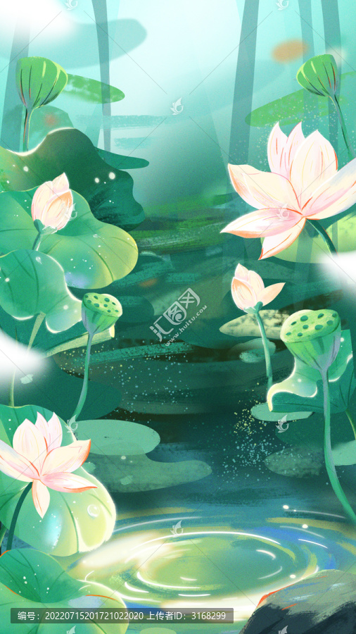 大暑豎版背景